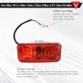 12v Rear Bulb Brake Tail Light For 50cc 70cc 90cc 110cc 125cc Atv Quad Bike Go Kart Red Abs Plastic Lamp With 13 18 In Wire And