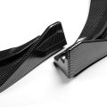 Auto Dynasty 3pcs Carbon Fiber Look Front Bumper Lip Splitter Chin Spoiler Wing Body Kit Compatible With Honda Fit 14-17