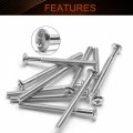 Mromax 10pcs M6 X 70mm Carbon Steel Male Thread Phillips Flat Head Bolt Screw Partially Suitable For Double Bed Furniture Tv