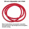 3 8 Power Twist V-belt 5-feet 8-inch Adjustable Link Type Z Drive Belt For Lathes Drill Press Table Saws Sewing Machine