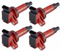 Ena Set Of 4 Red Ignition Coil For Chevrolet Pontiac Toyota Prizm Vibe Celica Corolla Matrix Mr2 Spyder 1999 2000 2001 2002 