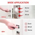 Self Adhesive Rubber D Shape Door Weather Stripping Seal Strip Frame Window Insulation For Large Gaps 40ft Black