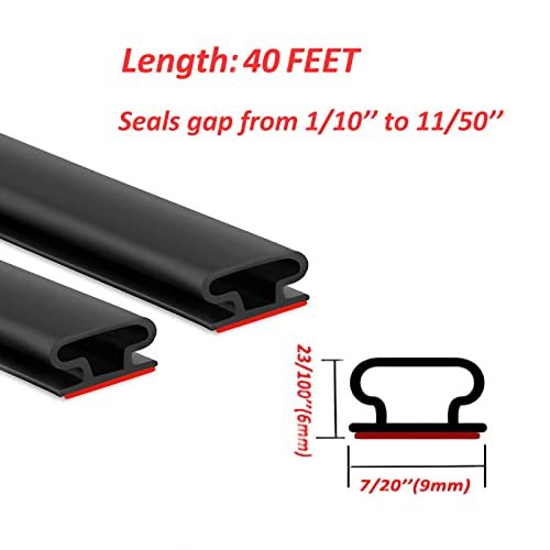Self Adhesive Rubber D Shape Door Weather Stripping Seal Strip Frame Window Insulation For Large Gaps 40ft Black