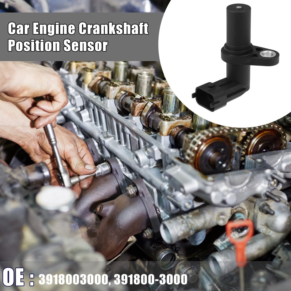 Car Engine Crankshaft Position Sensor 3918003000 3800-3000 For Hyundai I10 I20 1 2l 2007-2016 Kia Rio 1 2010-2015