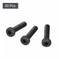 Uxcell M4x16mm Hex Socket Thin Head Cap Screw Bolts 12 9 Grade Carbon Steel 50pcs