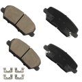 Front Ceramic Disc Brake Pad Set D1827 For 26 2017 Hyundai Veloster 1 6l And 2018 Kia Forte5 1 4 Piece With Hardware 