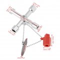 Agatige Crosskey Wrench 10pcs Multifunction Universal Control Cabinet Key Wrenches Hand Tools For Train Door Cupboard Box