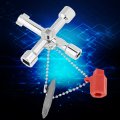 Agatige Crosskey Wrench 10pcs Multifunction Universal Control Cabinet Key Wrenches Hand Tools For Train Door Cupboard Box