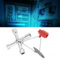 Agatige Crosskey Wrench 10pcs Multifunction Universal Control Cabinet Key Wrenches Hand Tools For Train Door Cupboard Box