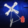 Agatige Crosskey Wrench 10pcs Multifunction Universal Control Cabinet Key Wrenches Hand Tools For Train Door Cupboard Box