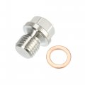 X Autohaux 4 Set M12x1 5 Car Engine Oil Drain Plug With Washer 1239970430 For Mercedes-benz Cls 2005-2010 Steel Silver Tone