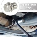 X Autohaux 4 Set M12x1 5 Car Engine Oil Drain Plug With Washer 1239970430 For Mercedes-benz Cls 2005-2010 Steel Silver Tone