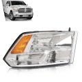 Front Right Headlight Assembly For Dodge Ram 1500 2500 3500 2009 2018 Chrome Factory Style Headlamp Without Bulbs Clear 