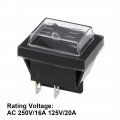 Uxcell Dpst Boat Rocker Switch W Waterproof Case Black Toggle For Car Marine On Off Ac 250v 16a 125v 20a 1pcs