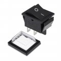 Uxcell Dpst Boat Rocker Switch W Waterproof Case Black Toggle For Car Marine On Off Ac 250v 16a 125v 20a 1pcs