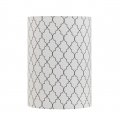 Aspen Creative 31407 Contemporary Design Hardback Drum Spider Shade Natural Linen Off White 8 Top X Bottom 11 Height 