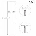 Uxcell 5 Pcs 0 9mm Mini Micro Twist Drill Bits High-speed Steel Straight Shank Extra Long Bit 100mm For Aluminum Alloy