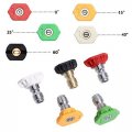 Dtacke 5pcs Various Degrees Washer Spray Nozzles Tips Quick Connect High Pressure Nozzle Set