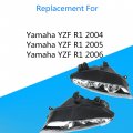 Front Motorcycle Headlight Headlamp Replacement For Yamaha Yzf R1 2004-2006