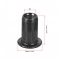 Uxcell M4 Rivet Nuts Carbon Steel Zinc-plated Knurled Flat Head Threaded Insert Nut Black 20pcs