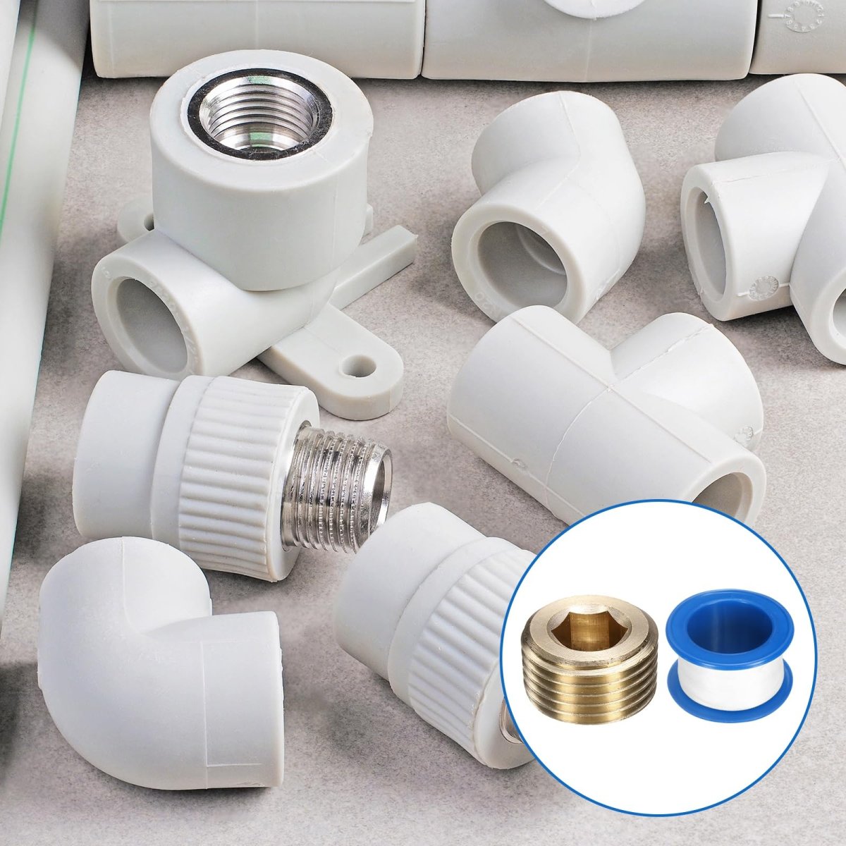4pcs 1 2 Pt Brass Pipe Plug Fitting Male Thread Internal Hex Socket Cap Countersunk For Sealing Port Pneumatic Solenoid Valve