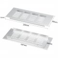 Uxcell Air Vent 200mmx80mm Ventilation Grille Aluminum Alloy Louvered Grill Cover 2pcs