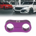 X Autohaux 5 Pcs An4 Hose Separator Clamps Fuel Line Connector For Oil Replacement Purple