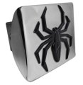 Metalhead Black Lightning Bolt Spider Chrome Hitch Cover Fits Standard 2 In Trailer Receivers Weatherproof All Metal For Trucks 