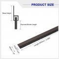 Uxcell 2pcs Door Brush Bottom Sweep H-shape Aluminum Alloy Base With 0 6-inch Pp For Home Industrial 35-inch L Brown