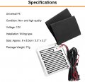 Qiilu 12v Winter Heated Grip Pads Inserts Handlebar Hand Warmers Fits Universal Atv Motorcycle