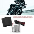 Qiilu 12v Winter Heated Grip Pads Inserts Handlebar Hand Warmers Fits Universal Atv Motorcycle