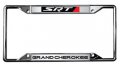 Jeep Grand Cherokee Srt License Plate Frame Chrome Zinc 4 Hole With Uv Stable Epoxy Inserts 12 X 6 In 