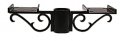 Alumina Products Inc Mb-b-004 Double Decorative Mailbox Bracket Small S Scroll Post Mount Cast Aluminum Black 