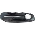 Fog Light Bezel For Dodge Dart 2013 2014 2015 2016 Driver Side Front Painted Glossy Black Plastic With Chrome Moldings Replaces 