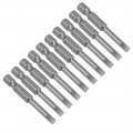 Uxcell 10 Pcs 4mm Slotted Tip Magnetic Flat Head Screwdriver Bits 1 4 Inch Hex Shank 2-inch Length S2 Power Tool Sandblasting
