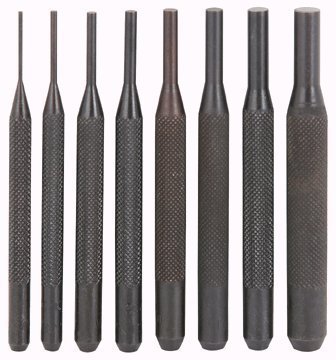 8 Piece Pin Punch Set 4 Inch Long With Knurled Handle 16 32 5 3 7 1