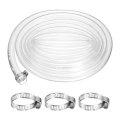 Pvc Clear Vinyl Tubing 0 79 Id 94 Od 9 84 Ft Length Tube Drain Hose Water Pump Irrigation Pipe Plastic With Clamps For Oil 