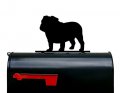 Bulldog Dog Silhouette Mailbox Topper Sign 