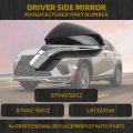 Dasbecan Left Driver Side Door Mirror For Lexus Nx200t Nx300 Nx300h 2018-2021 With Power Folding Heated Glass Turn Signal Light