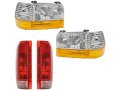 Headlight Cornering Parking Light Kit 8 Piece Set For 1992-1996 Ford F-250 With Styleside Bed