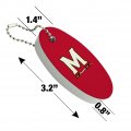 Graphics More University Of Maryland Primary Logo Floating Keychain Oval Foam Fishing Boat Buoy Key Float