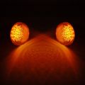 2x 20-led Amber Motorcycle Turn Signal Light Custom Bike Cruiser Chopper Touring Black Smoke