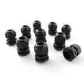 10 Pcs Pg13 5 Black Plastic Waterproof Cable Glands Connectors 