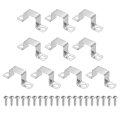 10pcs 2 X 1 Square Pipe Clamp 304 Stainless Steel U Shaped Connector Bracket Heavy Duty Tube Strap Buckle With Self-tapping 