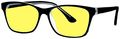 Night Driving Glasses With Sheer Vision Yellow Polycarbonate Double Sided Anti-reflective Coating Ergonomic Blue Frame Color 54 
