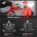 A-premium Engine Motor Mount Kit Compatible With Honda Accord 2013 2014 2015 2016 2017 L4 2 4l Dohc 2-pc Set Replace