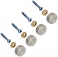 24pc Stainless Steel Screw Cover Cap Full Metal Construction 0 75 Diameter Fasteners Decorative Mirror Sign Advertising 