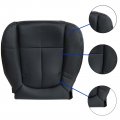 Secosautoparts Front Driver Side Bottom Foam Cushion Replacement Leather Seat Cover Black Compatible With Ford F150 Lariat 2009