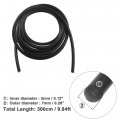 X Autohaux 300cm 9 84ft Black Silicone Air Hose Pipe Tubing 7mm Od 3mm Id For Car