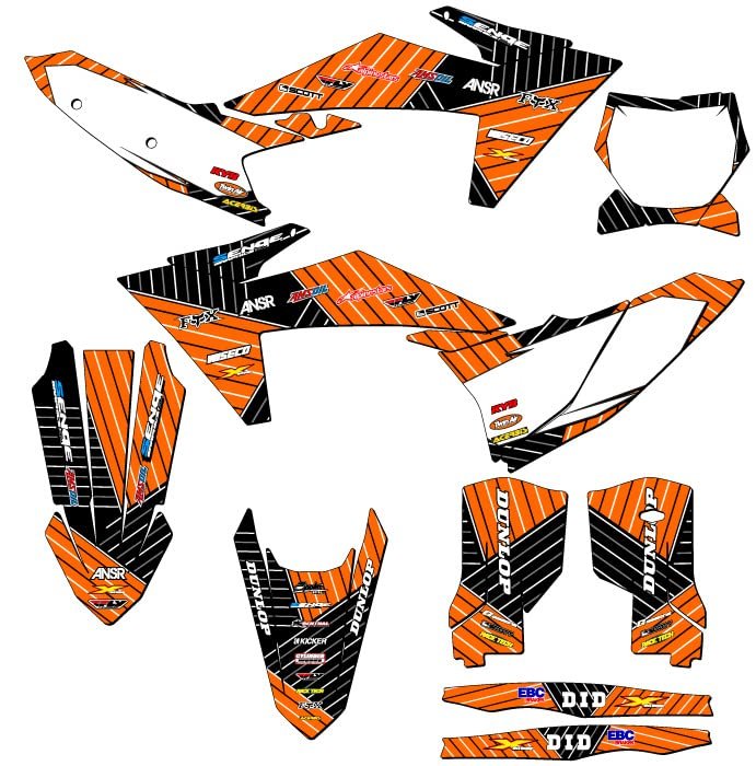 2023 Sx Race Series Orange Senge Graphics Complete Kit For Ktm